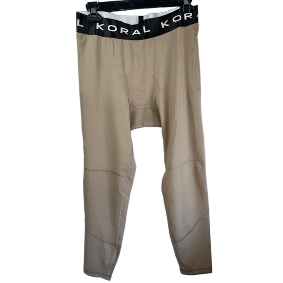 Koral men's X Infinity Leggings cropped Medium wheat Color NWOT - Picture 5 of 6